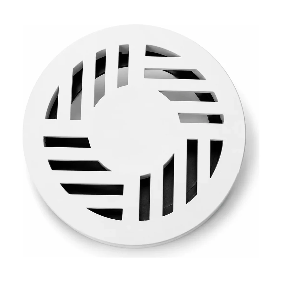 Grelha Redonda Branca de 100 mm Drena Maxi — ABS de engenharia branco