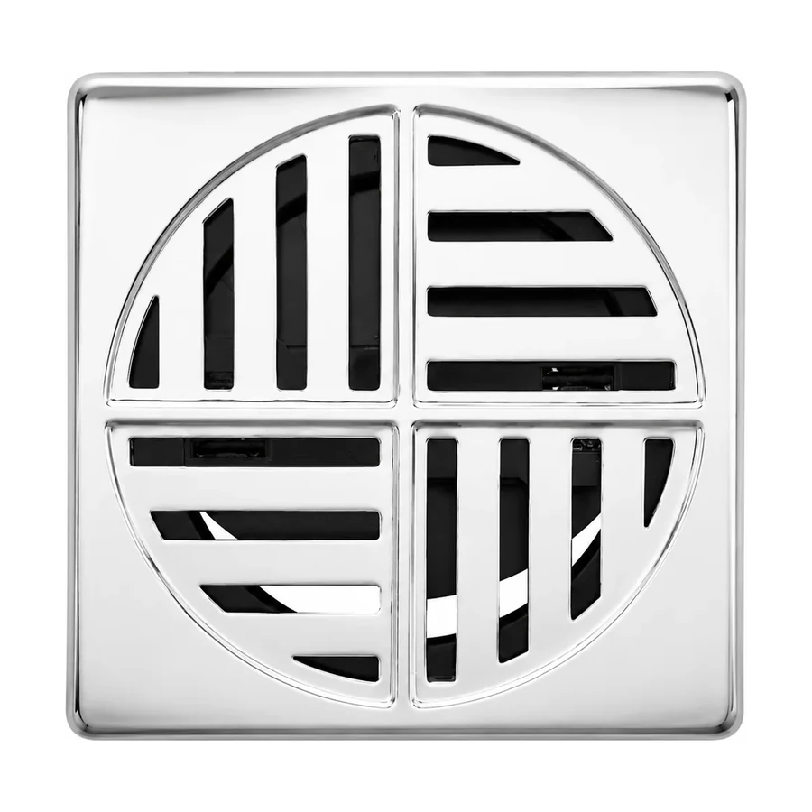 Grelha Quadrada de Inox 100 mm Drena Maxi — Aço inoxidável AISI 304