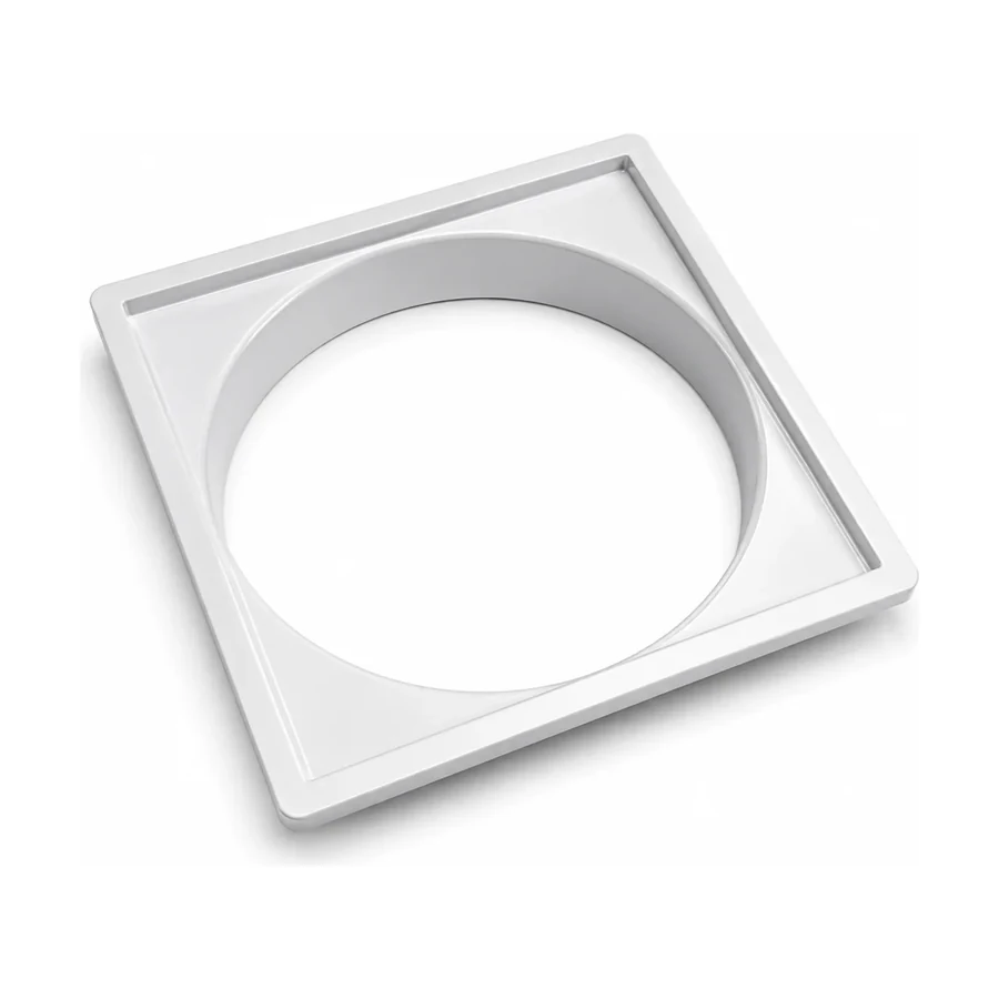 Porta Grelha Quadrado Branco de 100 mm Drena Maxi — ABS de engenharia branco