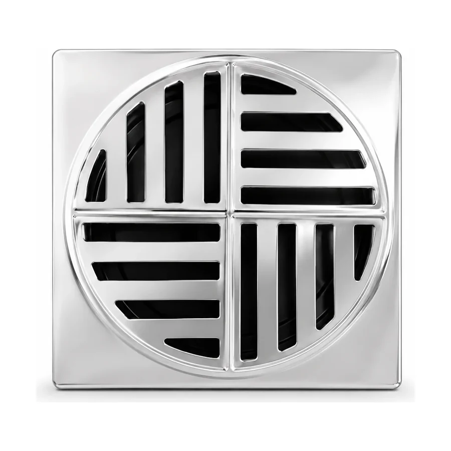 Grelha Quadrada de Inox 150 mm Drena Maxi — Aço inoxidável AISI 304