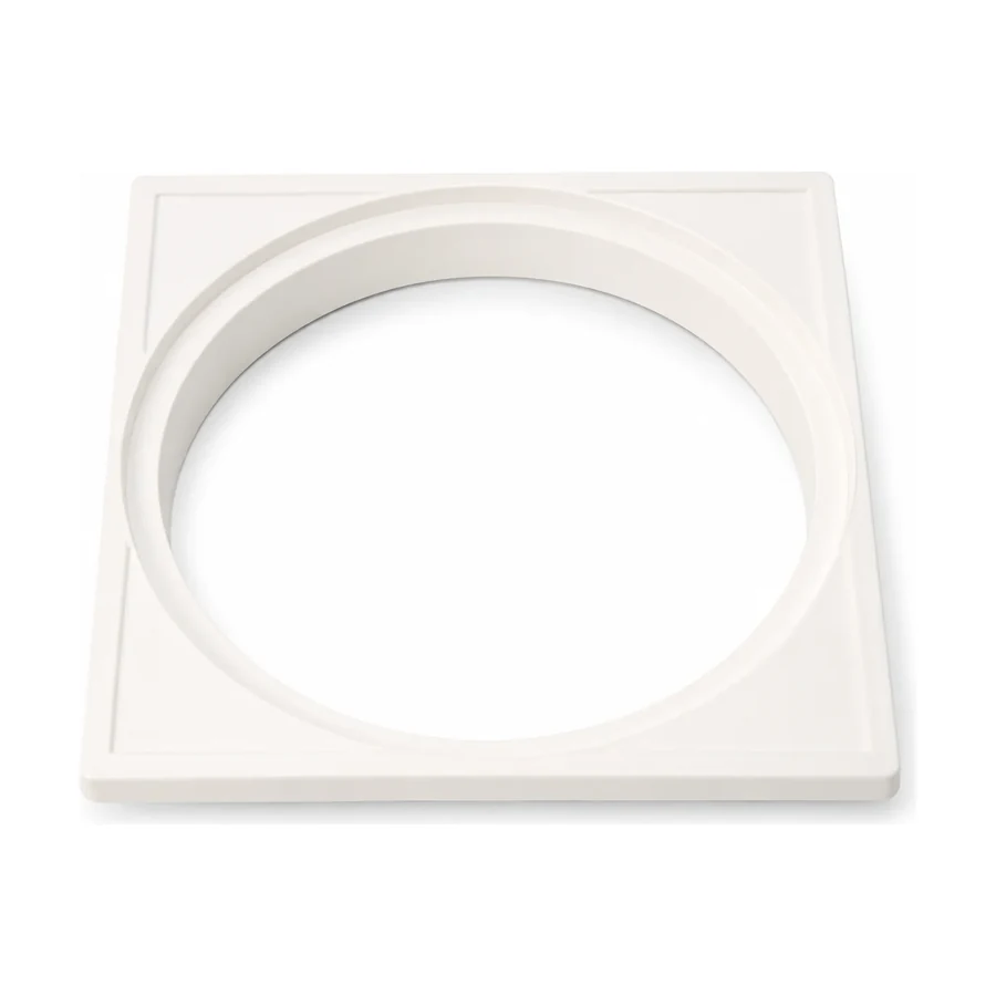 Porta Grelha Quadrado Branco de 150 mm Drena Maxi — ABS de engenharia branco